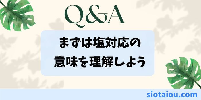 まずは塩対応の意味を理解することが大事