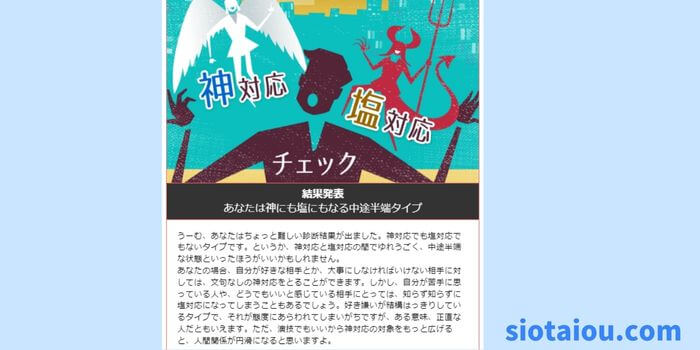 男子も女子も診断！「神対応、塩対応チェック」の診断結果